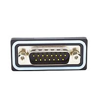 NorComp SDF-V15-113L011 Plug 15 pin vert solder M flash 4-40 int thrd