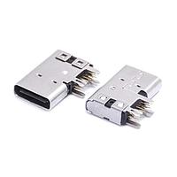 Adam Tech USB-C20-PLUG-J-SMT-DC-TR Adam Tech USB C 2.0 Plug, Vertical SMT, 24P, H 6.1mm