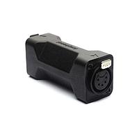 Amphenol Audio AC5F5FDW Adapters 5 Pole XLR Female to Female Blank D Shell In-line Adapter Pre-wired Black Finish