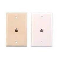 AIM-Cambridge / Cinch Connectivity Solutions 32-1205 Modular Connectors / Ethernet Connectors RJ11 WALL PLATE IVRY SINGLE SMOOTH FINIS