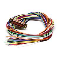 ITT Cannon M83513/04-G03C Receptacle Connectors Micro D Metal Shell - 0.050 inch spacingReceptacle, Connector51 ContactCrimp18 inch long, #26AWG per MIL-W-22759/11-26 Color Coded per MIL-STD-681, System 1, 10 colors repeating