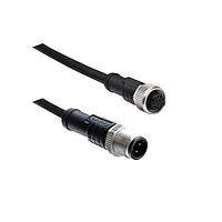 Amphenol LTW M12A06ML-12AFL-SB005 Sensor Cables / Actuator Cables M12 Circular Metric Connector, A Code, Metal, 2A, 06 pins, Male Connector, Male Contact, Straight-to-Straight, Screw Thread, Overmolded Double Ended, Length 5000mm, IP68 / IP69K