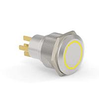 Alcoswitch - TE Connectivity 3-2213772-0 Pushbutton Switches AV22 SPL 0.4VA MOVE RING LED YELLOW 12V