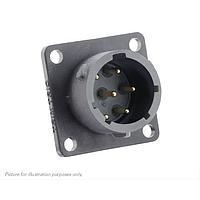 Eaton Souriau-Sunbank UTSX014E7P Receptacles Square flange receptacle, without backshell, with 7 male solder contacts, IP68/69K in unmated conditions
