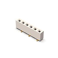 GCT (Global Connector Technology) BG306-06-A-1-0400-L-B Sockets 6w, 2.54mm Pitch Socket, SIL, SMT, Vert, R1, GF, LCP Nat, T+R+C