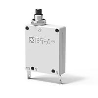 E-T-A Circuit Breakers 3300-IG8-K20-15A Circuit Breakers Single pole thermal-magnetic circuit breakers with tease-free, trip-free, press-to-reset, snap action mechanism (R-type TM CBE to EN 60934; M-type with manual release (-H). Available with fast acting and standard magnetic tripping cha