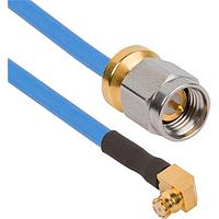 Amphenol SV Microwave FRSMP-085-MSLPSMA-120 RF Cable Assemblies SMP R/A F  SMA Low Profile M 12"Cable