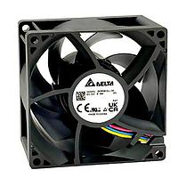 Delta Electronics, Inc. QFR0812LJ-00P0 Axial DC Axial Fan, 80x80x25.4mm, 12VDC, 33.5CFM, 1.2W, 31.5dBA, 3150RPM, Tach/PWM