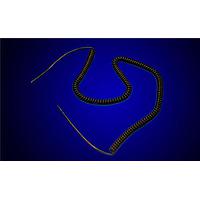 Alpha Wire 712/4R BK032 Retractile Communication Cord 23 AWG 12 Conductor, Unshielded, 300V Cord Black