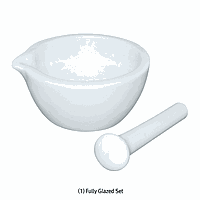 DaiHan SC.MG125 Mortar, Porce, with Pestle, 220ml, Top(od/id)-Φ125/102, h64mm, Pestle L132mm