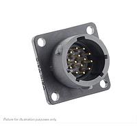 Eaton Souriau-Sunbank UTSX012E14PW Receptacles Square flange receptacle, without backshell, with 14 male solder contacts, IP68/69K in unmated conditions, keying W