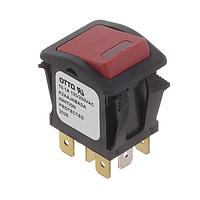 OTTO K2AAJNBADA Sealed Rocker Switch RockerSwitch 1C1/3C2 NONE 2-C1/4-C2 DPDT