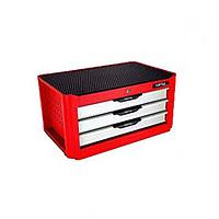 TOPTUL TBAF0302 - 3-Drawer Middle Tool Chest NEW PRO-LINE SERIES - RED