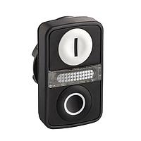 SCHNEIDER ZB5AW7A1721 Flush PLASTIC ILLUM FLUSH 2 BTTN PILOT WHT/BLA