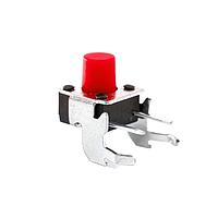 E-Switch TL1105XF250Q Tactile Switch TACT, 50mA 12VDC, SPST-NO Off-(On), Through Hole, Right Angle PC Pin