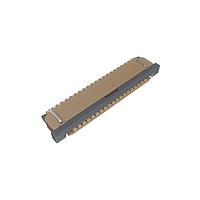 Amphenol FCI SFW20R-1STAE1LF Board Mount 1.00mm Flex Connector, SFW-R series, 20 Position, Bottom side Contact, Side Entry Surface Mount ZIF Connector, Lead Free, Selective Gold plated Terminals with Tin-plate Solder-tail.