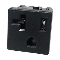Adam Tech IEC-D-1 AC Power Entry Modules AC FEM. OUTLET IEC .187" CON SNAP-IN