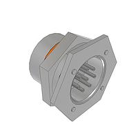 Samtec ACRK-22-03-G-S-C-P-1 Connector Kits AccliMate IP68 Sealed Circular Receptacle Panel Assembly, 22 mm Shell, Field Termination Kit