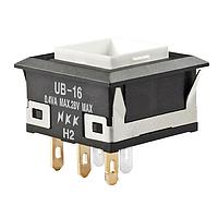 NKK Switches UB16KKG016B Pushbutton Switches LOW PROFILE PSHBTTN ILLMNTD/PC AND SLDR