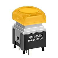 NKK Switches KP0215ASBKGG036CF-2TJB Pushbutton Switches Tact/Audible 11.6mm Red/Green 15mm cap