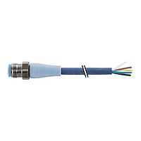 Murrelektronik 7024-12041-3390300 Connectors M12 male 0 with cable F+B PRO, TPE-S 5x0.34 bu UL robot+drag chain 3m