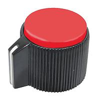 Shin Chin RN-118E-BR/6.4 Cylindrical Knob Round Knob Red Insert