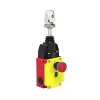 Banner Engineering RP-RM83F-38LTE Heavy-Duty Rope Pull Emergency Stop Switch Heavy-Duty Metal Emergency Stop Rope Pull; Turnbuckle Attachment, 38 m Max Range, Integral E-Stop Button; Latch Actuation, 2 NC Safety Contacts; 2 NO Aux Contacts, PNP Aux Output
