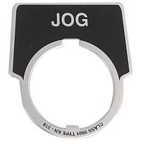 Square D 9001B119 Legend Plate, Jog PUSH BUTTON LEGEND PLATE 30MM, Type B