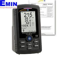 PCE AQD 20-ICA Environmental Meter (0~250 μm/m³, 5~95% rh; 0~50°C; 0~10.000 ppm; 10~1100 hPa; ISO Calibration Cert.)