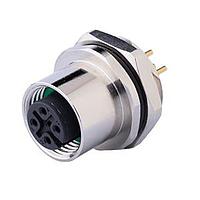 Same Sky (formerly CUI Devices) CDM1207-08A-FP-R16-67 Straight M12 Female Panel mount,  PCB Type,  Rear Fastened M16*1.5?ACode 8PIN , Screw Copper alloy