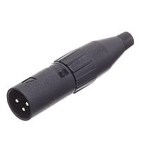Amphenol Audio AC3MMCP Cable Connectors 3 Pole XLR Male Cable Connector Thermoplastic Shell Machined Contacts Black
