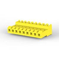 AMP Connectors - TE Connectivity 3-640600-9 Receptacle Housing FEED THRU WO TAB 9P L.R. yellow 20 AWG