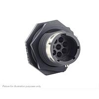 Eaton Souriau-Sunbank UTGX7128PW Receptacles Jam nut receptacle, without backshell, for 8 male contacts,  IP68/69K, keying W