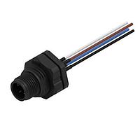 Wurth Elektronik 643411100404 Plugs WRCIRC M12  Screw  Coding A  Panel + Wires Panel + Wires Plastic with Front Panel Nut M16 Male connector, polarity 4