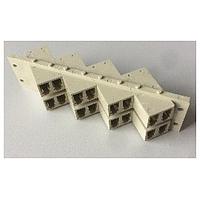 Amphenol Fiber Optics 956-602-02013 Fiber Optic Connectors StackLCAdapt 1x2Blkw/Flange