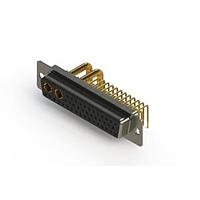 EDAC 630-43W2250-3T1 Mixed Contact D-Sub Connectors Right-angle Power Combo D-Sub Connector