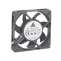 Delta Electronics, Inc. EFB0512HHA-R00 Tubeaxial Tubeaxial Fan, 50x10mm, 12VDC, Ball Bearing, 3-Lead Wires, Locked Rotor Sensor