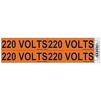 HellermannTyton 596-00957 Labels Voltage Marker, 1.125" x 4.25", 220 Volts, Vinyl, Orange, 4/card, 50 cards/pkg
