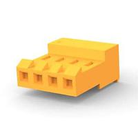 AMP Connectors - TE Connectivity 3-640426-4 Receptacle Housing CLOSED W/O TABS 4P L.R. orange 18 AWG