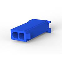 AMP Connectors - TE Connectivity 1-172233-6 Receptacle Housings 2 POS MINI UNIV FREE HANG BLUE