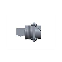 Amphenol LTW ROP-5SRFFH-TSU7001 Circular Backshell RJ, ODVA, Plastic, 1.5A, Cat 5e, Right Angle, Screw Thread, Jack 180 (Horizontal), Receptacle, IP67 Unmated