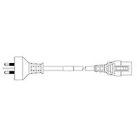 Volex VL-1424-21-150 AC Power Hospital Grade Cord 16A/250V AUSSIE HOSP 4FT 9IN (1.5M) BLACK