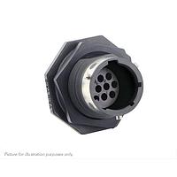 Eaton Souriau-Sunbank UTGX71210PZ Receptacles Jam nut receptacle, without backshell, for 10 male contacts,  IP68/69K, keying Z