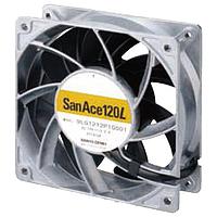 Sanyo Denki 9LG1248F1002 Axial Axial, 120x120x38mm, 48VDC, 0.27"H2O, Ribless, Long Life 180Khr, Wire, No Sensor