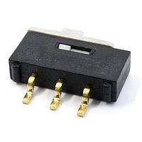 E-Switch EGJ1210AAG2R Slide Switches SLIDE,300mA / 500mA,24VDC / 12VDC,SPDT,On-On,Surface Mount, Right Angle