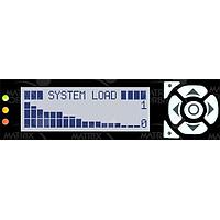 Matrix Orbital BLK204-7T-1U-BK-GW PC Bay Inserts, LCD Characters L.Blu Txt G/W B/G Key w/ Mnt Blk Brkt