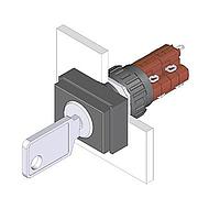 EAO 51-296.025D Keylock Switches KEYLOCK RECT MNT 2POS