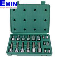 SATA 09051 18PC. 1/4inch & 1/2inch DR. BIT SOCKET SET (METRIC)