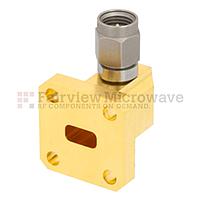 Fairview SMW28AC001-KM WR-28 to 2.92mm Male Waveguide to Coax Adapter UG-599/U Square Cover Flange With 26.5 GHz to 40 GHz Frequency Range For Ka Band