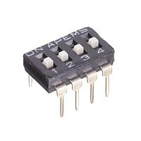 APEM NDI04H DIP Switches 4pos 0.025A 24VDC 1/2 Pitch
